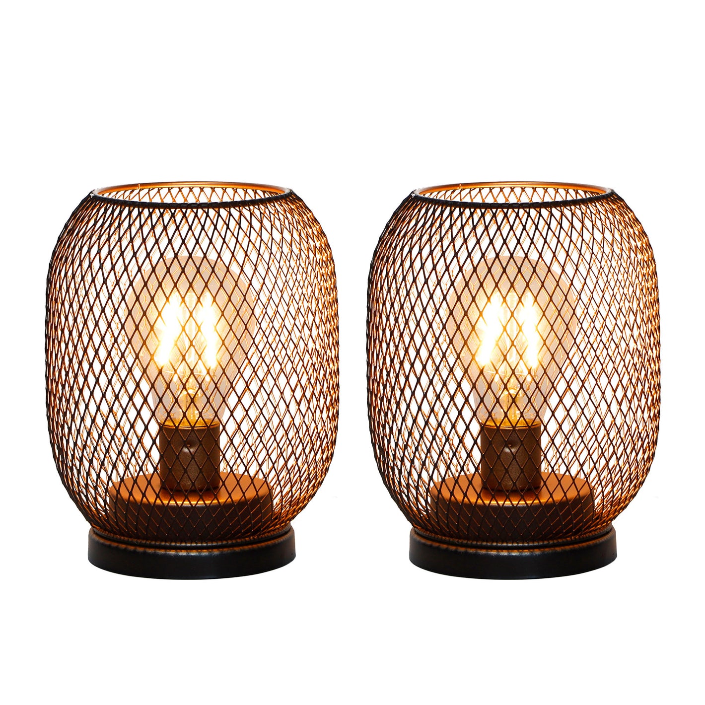 2er Set Batteriebetriebene Lampe LED Tischlaterne - Eierform