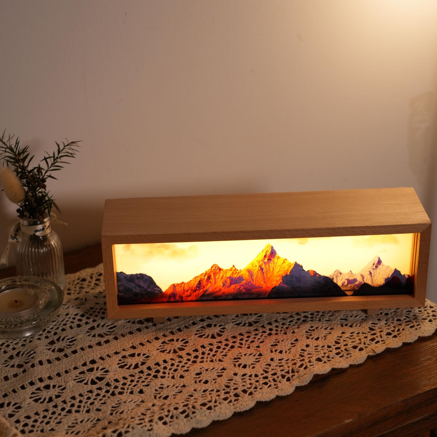 Creative DIY 3D Rechargeable Light Painting: Touch-Control Bedside Ambient Lamp with Stepless Dimming for Decoration