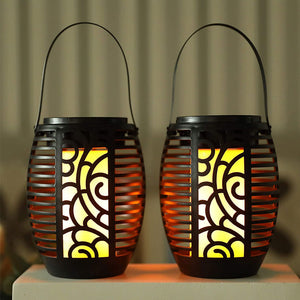 6.5''H 2 Pack Battery Powered Moroccan Outdoor Lantern