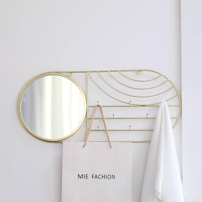 23.5''L Wall Mount Jewelry Organizer Wall Mirror