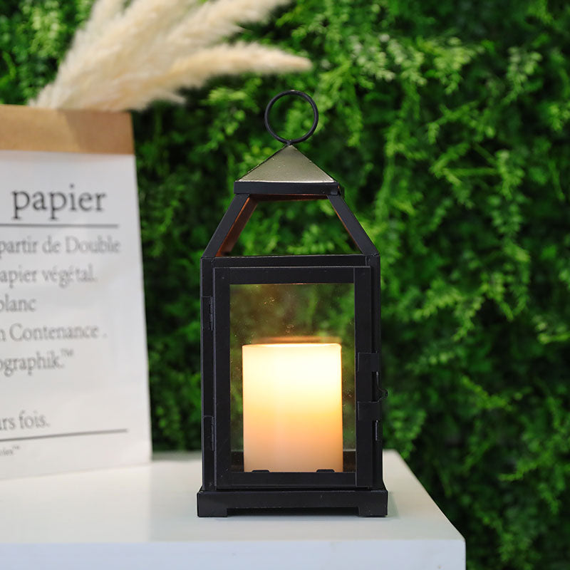 12 Zoll hohe dekorative Kerzenlaternen aus Metall