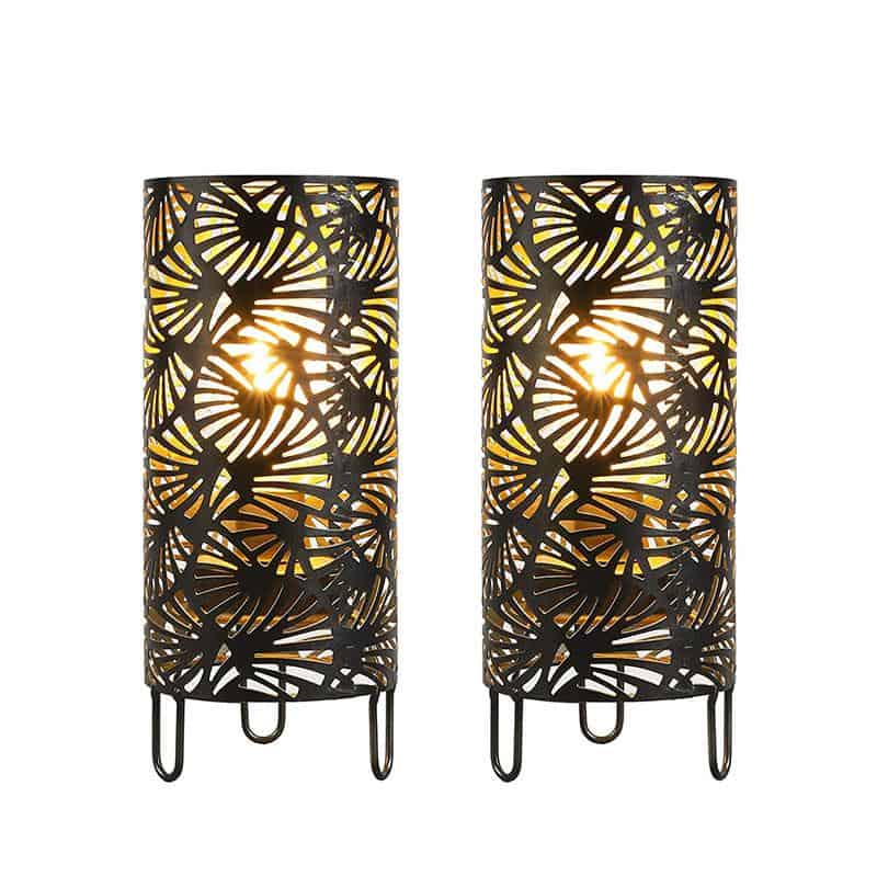 9''High Metal Lamp Battery Powered Metal Lamp(Set of 2)