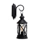 Battery Powered Metal Lamp 10'' TallHanging Lamps with Metal Hook (Black)