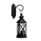 Batteriebetriebene Metalllampe 10'' hochHängelampen mit Metallhaken (Schwarz) 