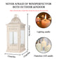 14.5" High Vintage Style Hanging Lantern(White）