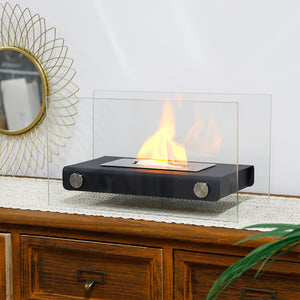 7.5" H Metal Bio Ethanol Fireplace Tabletop Ethanol Fireplace