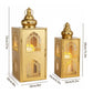 2 Pcs  21" & 15.5" Moroccan Lanterns Decorative Candle Lanterns