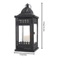 14.5"High Vintage Hanging Lantern（Black with Gold Brush）