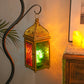 Set of 2  Moroccan Lanterns - 12" H, Battery Operated, Indoor/Outdoor Decor for Ramadan, Patio, Weddings & Events