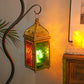 Gold Moroccan Lantern 12" H Battery Operated Decorative Lantern
