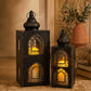 2 Pcs  21" & 15.5" Moroccan Lanterns Decorative Candle Lanterns