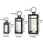 19''&15''&12'' H Stainless Steel Metal Candle Lantern  Candle Holder with Temper Glass Panels(Set of 3 )