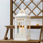 14.5" High Vintage Style Hanging Lantern(White）