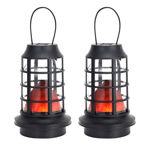 JHY DESIGN's 8"  Set of 2 Flame Lamp with Timer