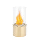 5”x9.5” Gold Stainless Steel Tabletop Fireplace: Elegance Meets Warmth