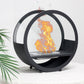 14"*14”H JHY Black Round Freestanding Tabletop Fireplace