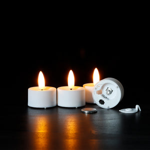 Paquet de 12 bougies vacillantes sans flamme avec lumières respiratoires (blanc chaud)