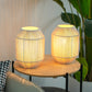 JHY DESIGN 2-Pack 8.5"H Woven Cotton Rope Table Lamps: Cordless, Battery-Powered, 6-Hr Timer