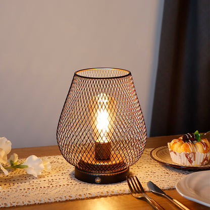 Lampe de table réglable tactile de 7,5" de hauteur de JHY DESIGN (base en métal, œuf en bronze)