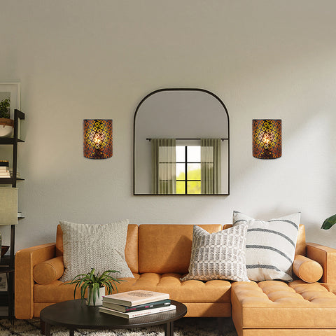 8''H Wandleuchte Beleuchtung Metall Rustikale Wandhalterung Lampe (Einzel, Schneeflocke)