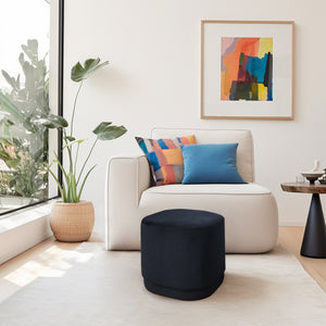 15,5"H Moderner Fußhocker Ottoman aus Samt