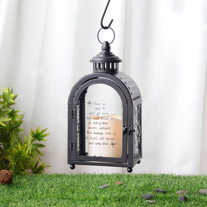 11'' High Walk Beside Us Remembrance Lantern With Automatic Timer LED Candle