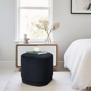 15.5" H Modern Velvet Footstool Ottoman