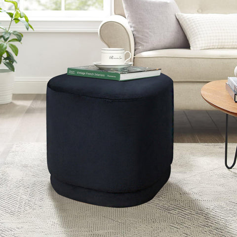 15.5" H Modern Velvet Footstool Ottoman