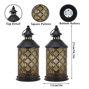 Lampes sans fil de 10,5 po de hauteur, lanterne de ferme vintage