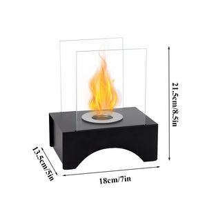 7”*5”*8.5” Small Portable Rectangular Modern Tabletop Fireplace