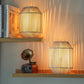 JHY DESIGN 2-Pack 8.5"H Woven Cotton Rope Table Lamps: Cordless, Battery-Powered, 6-Hr Timer