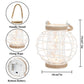 Metal Cage LED Lantern Battery Powered 7.3" Tall White