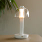 10" H 3-Color Light Dimmable Nightstand Lamp with Glass Shade