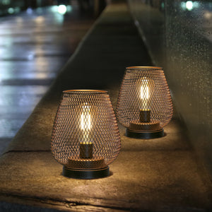 6.7" Tall Battery Powered Outdoor Table Lamp