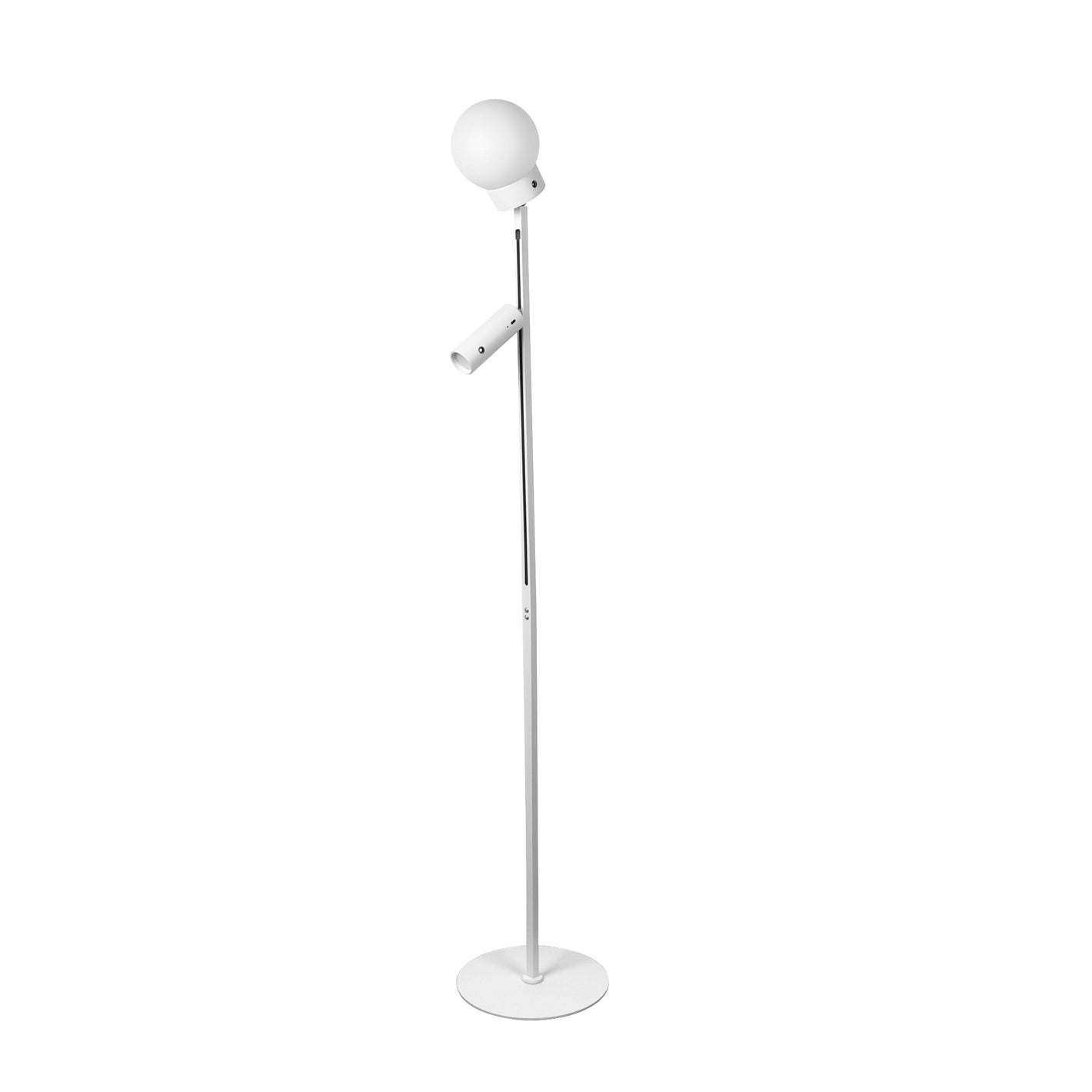 JHY DESIGN Lampadaire magnétique tactile à source de lumière USB à trois arrêts de 59 "H pour le salon (blanc)