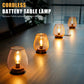 Lampe de table d'extérieur alimentée par batterie de 6,7 po de hauteur 