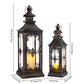 Vintage metal candle lamp (two-piece set)