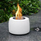 4.7"x3" Mini Cement Fireplace Round Concrete White Fire Pit