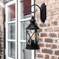 Batteriebetriebene Metalllampe 10'' hochHängelampen mit Metallhaken (Schwarz) 