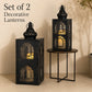 2 Pcs  21" & 15.5" Moroccan Lanterns Decorative Candle Lanterns