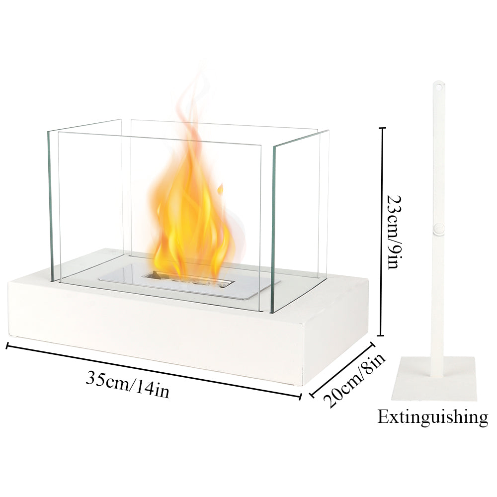 Foyer de table portatif de 13,5 po de L – Foyer sans ventilation au  bioéthanol à combustion propre