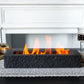 16"x4" JHY Rectangle Black Cement Fireplace Modern Fire Pit