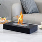 Square Tabletop Fire Bowl Pot with Two-Sided Glass