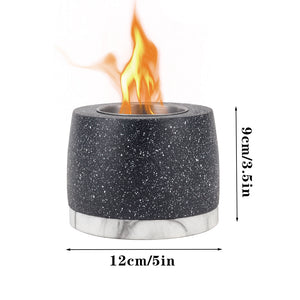 5"x3.5" JHY Mini Gray Cement Fireplace Modern Fire Pit