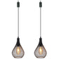 JHY DESIGN 2-Pack Hanging Lamps: Battery-Powered, Cordless, 6-Hr Timer, Teardrop (Indoor/Outdoor)