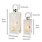 17.5''&24.5'' H Metal Decorative Candle Holders Rustic Hanging Lantern(Set of 2)