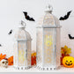 2 Set of 15 and 19.5"High White Rustic Metal Lanterns