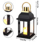 Set of 2 Decorative Candle Lantern 10'' High Black