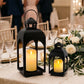 18" & 11.5" High Hanging Candle Lanterns with LED Pillar Candles