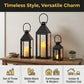 26"&19"& 13" High Elegant Candle Lantern Metal Lanterns for Versatile Indoor & Outdoor